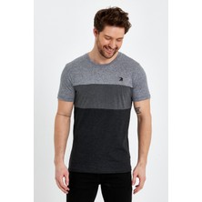 Adams Bisiklet Yaka Kısa Kollu Desenli Penye Erkek Tshirt