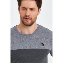 Adams Bisiklet Yaka Kısa Kollu Desenli Penye Erkek Tshirt