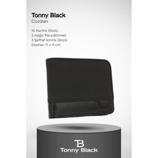 Tonny Black Orijinal Erkek 5'li Özel Hediye Kutulu Luxury Serisi Hediyelik Aksesuar Kutusu Çeyiz Düğün Baba İçin Damat Takımı Klasik Set Şık Deri Kemer Cüzdan Kartlık Kol Düğmesi ve Parfüm Seti