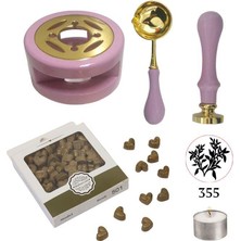 Profisher Davetiye Mum Mühürü Uygulama Seti Leylak Renk 355 Dal Yaprak