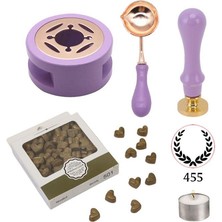 Profisher Davetiye Mum Mühürü Uygulama Seti Leylak Renk 455 Çelenk