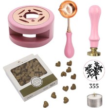 Profisher Davetiye Mum Mühürü Uygulama Seti Yavruağzı Renk 355 Dal Yaprak