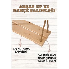 İda Wooden Doğal Ahşap Ev ve Bahçe Tipi Halatlı Salıncak