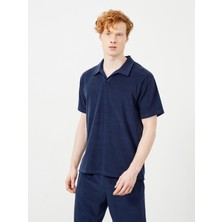 Xint Polo Yaka Pamuklu Oversize Havlu Tişört