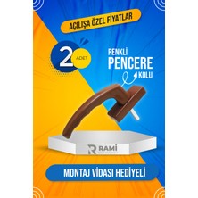 Rami Yapı Market 2 Adet | Pvc Pimapen Kahverengi Pencere Kolu & Sürme Kapı Kolu | Pimapen Altınmeşe Pencere Kolu