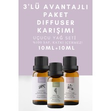 Boco 3l'ü Difuser Karışımı Yenilenme Biberiye & Itır & Lavanta %100 Saf Uçucu Yağı (30 ml)