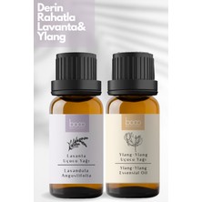 Boco 2li Difuser Karışımı Derin Rahatlama ve Uyku Lavanta & Ylang Ylang  %100 Saf Uçucu Yağı (20ml)