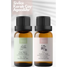 Boco Akneli, Yağlı Ciltler Itır Çiçeği & Çay Ağacı Yağı Lı 2li Set (10ml+10ml)