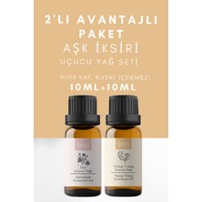 Aşk İksiri 2'li Avantajlı Paket Itır Ve Ylang-Ylang Saf Uçucu Yağı Buhurdanlık, Masaj, Spa, 20 ml