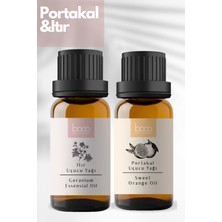 2'li Avantajlı Set Portakal & Itır Saf Aromaterapi Uçucu Yağ Buhurdanlık Masaj Spa Cilt Ve Saç 20 Ml