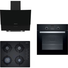 Profilo Siyah Star Ankastre Set ( DVE6G560 - FRMA126S - OO36P6O10D )
