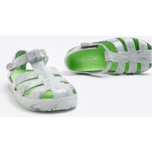 River Island Çocuk Cırt Cırt Bantlı Gri Jelly Sandalet