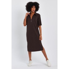 Alexander Gardi Fitilli Fermuar Detaylı Elbise (B23-00108)