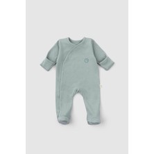 Little Gusto Kendinden Eldivenli Patikli 3'lü Organik Pamuk tulum Seti Animal Desenli