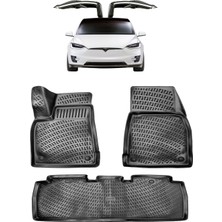 Rizline Tesla Model x 5 Koltuklu 2015-2021 3D Havuzlu Paspas Siyah