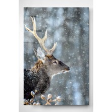 Hinora Geyik Cam Tablo, Dekoratif Cam Tablo