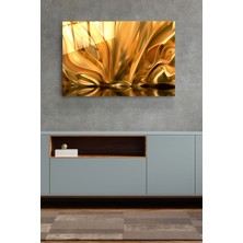 Hinora Gold Soyut Cam Tablo, Dekoratif Cam Tablo