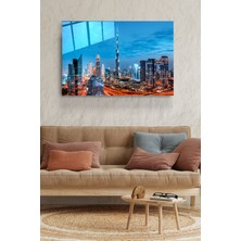 Hinora Dubai Manzara Cam Tablo, Dekoratif Cam Tablo