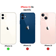 Pirok Store iPhone 11 Uyumlu Köşeli Kalıp ( 12 Görünümlü ) İçi Kadife Silikon Kılıf