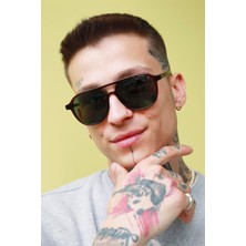 Bilge Karga Richard Brown Dark Green Erkek Güneş Gözlüğü