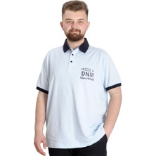 Modexl Büyük Beden Erkek Polo T-Shirt Dnm 23343 Mavi