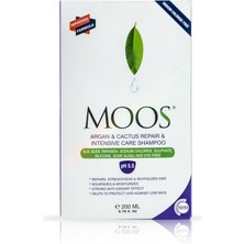 Moos pH 5.5 Argan & Kaktüs Özlü Tuzsuz Onarıcı Bakım Şampuanı 200 ML.