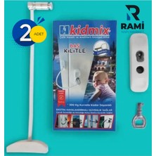 Kidmix 2 Adet | Kidmix Pencere Pimapen Kilidi Halatlı Anahtarlı Emniyet Bebek Güvenlik