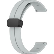 Nezih Case Huawei Watch Fit 2 Uyumlu Magnet Tokalı Ayarlı Silikon  + Siyah Bağlantı Aparatlı Kordon