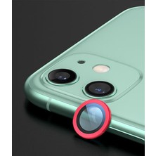 Cep Case Apple iPhone 11 Kamera Lens Koruyucu Halka Model Kırmızı Renk