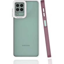 Cep Case Samsung Galaxy M32 Uyumlu Kılıf Darbe Emici Kamera Lens Korumalı Arkası Mat Kapak