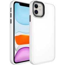 Cep Case Apple iPhone 11 Kılıf Metal Kamera Çerçeve Metal Buton Orjinal Kalıp Silikon Kapak