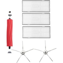 Roborge Roborock S7+ Robot Süpürge Uyumlu 6'lı Yedek Parça Seti