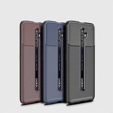 Cep Case Oppo Reno 2z Kılıf Ultra Slim Fit Karbon Tasarım Tam Kalıp+Nano Ekran Koruma