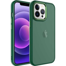 Cep Case Apple  iPhone 13 Pro Max Kılıf Buzlu Arka Yüzey Pastel Renk Krom Kamera ve Tuş Korumalı Kapak