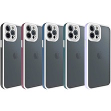 Cep Case Apple Iphone 12 Pro Max Uyumlu Kılıf Darbe Emici Kamera Lens Korumalı Arkası Mat Kapak