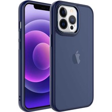 Cep Case Apple  iPhone 13 Pro Kılıf Buzlu Arka Yüzey Pastel Renk Krom Kamera ve Tuş Korumalı Kapak