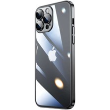 Cep Case Apple  iPhone 13 Pro Kılıf Renkli Çerçeveli Arkası Şeffaf Metal Buton Sert Pc Silikon Kapak