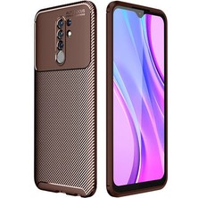 Cep Case Xiaomi Redmi 9 Kılıf Ultra Slim Fit Karbon Tasarım Tam Kalıp+Nano Ekran Koruma
