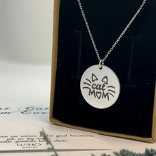 Usho Jewelry 925 Ayar Gümüş Cat Mom Kolye