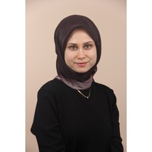 Koyu Mor Piramit Kehribar Eşarp