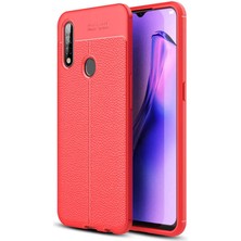 Oppo A31 Kılıf Deri Görünümlü Tam Koruma Orjinal Silikon