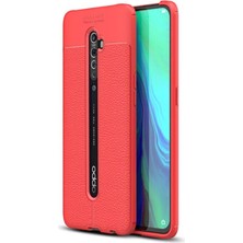 Cep Case Oppo Reno 2z Kılıf Deri Görünümlü Tam Koruma Orjinal Silikon