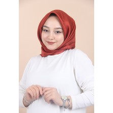 Levidor Koyu Mercan Levidor Düz Twill Ipek Eşarp