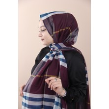 Sima Mürdüm Sima Burberry Ekose Şal