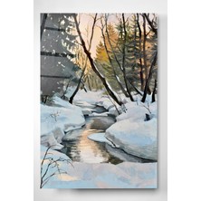 Hinora Kar ve Dere Cam Tablo, Dekoratif Cam Tablo