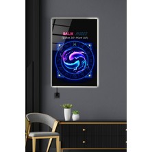 Hinora LED Aydınlatmalı Pisces Cam Tablo, Işıklı Cam Tablo