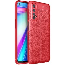 Cep Case Realme 7 Kılıf Deri Görünümlü Tam Koruma Orjinal Silikon