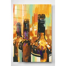 Hinora Şişeler Cam Tablo, Dekoratif Cam Tablo