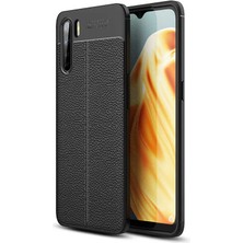 Cep Case Oppo A91 Kılıf Deri Görünümlü Tam Koruma Orjinal Silikon