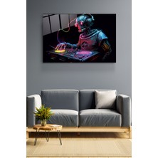 Hinora Dj Robot Cam Tablo, Dekoratif Cam Tablo